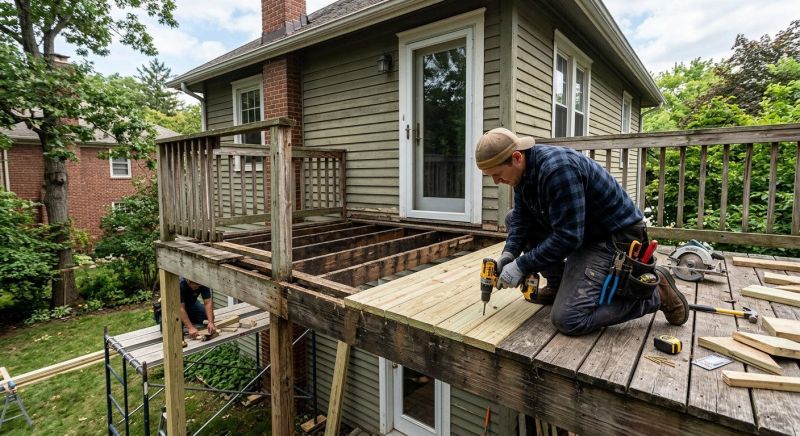 Balcony Post Repair in Redmond, WA